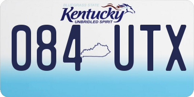KY license plate 084UTX
