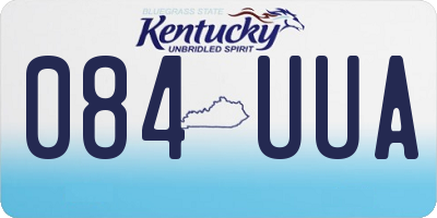 KY license plate 084UUA
