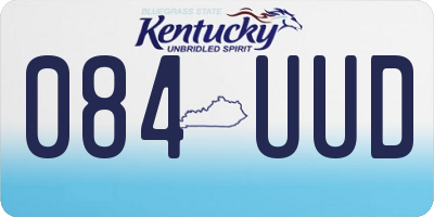 KY license plate 084UUD