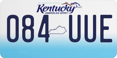 KY license plate 084UUE