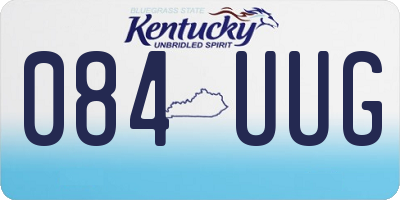 KY license plate 084UUG