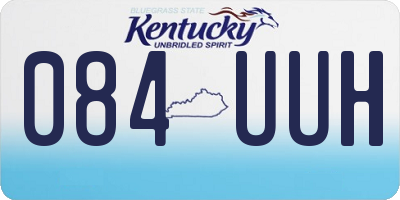 KY license plate 084UUH