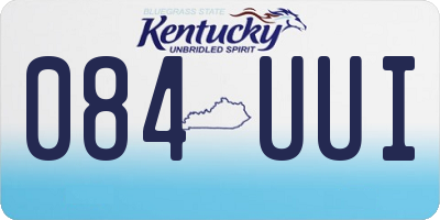 KY license plate 084UUI