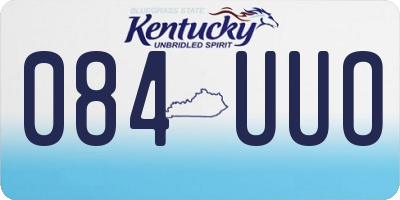 KY license plate 084UUO