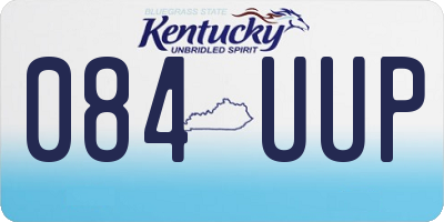 KY license plate 084UUP