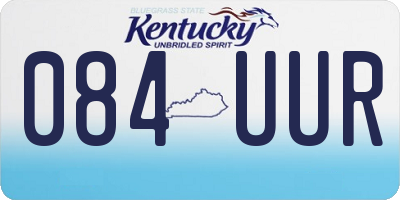 KY license plate 084UUR
