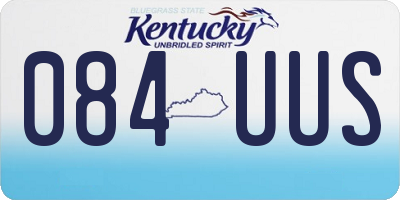 KY license plate 084UUS