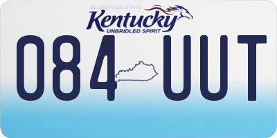 KY license plate 084UUT