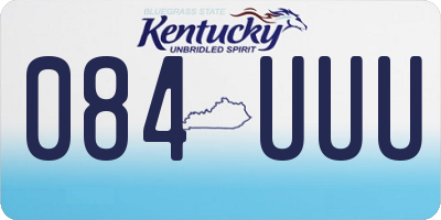 KY license plate 084UUU