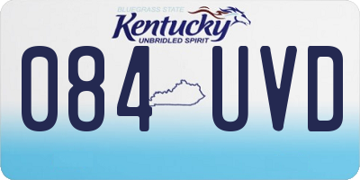 KY license plate 084UVD