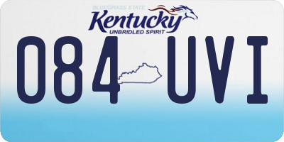 KY license plate 084UVI