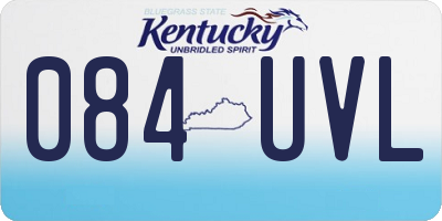 KY license plate 084UVL
