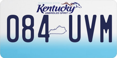 KY license plate 084UVM