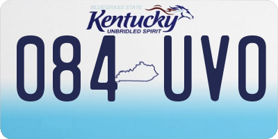 KY license plate 084UVO