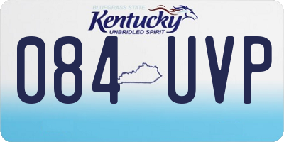 KY license plate 084UVP