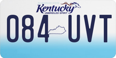 KY license plate 084UVT