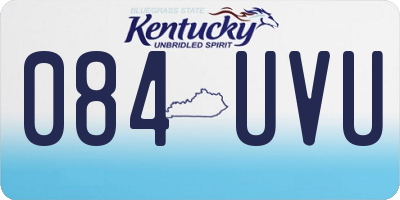 KY license plate 084UVU