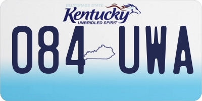 KY license plate 084UWA
