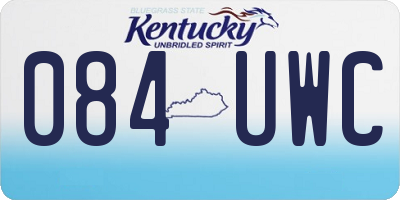 KY license plate 084UWC