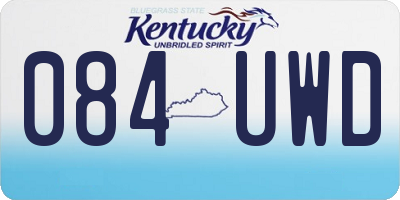KY license plate 084UWD