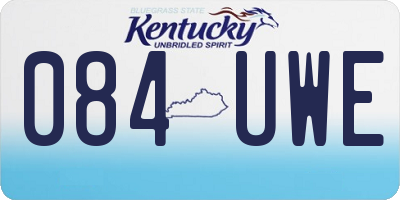 KY license plate 084UWE