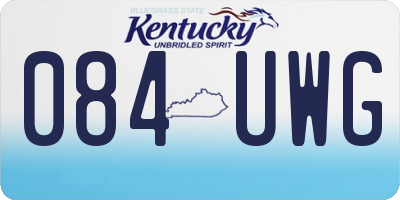 KY license plate 084UWG