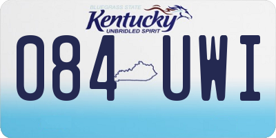 KY license plate 084UWI
