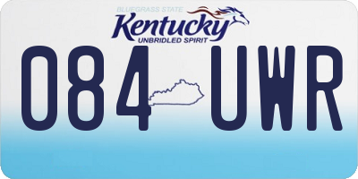 KY license plate 084UWR