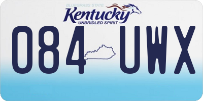 KY license plate 084UWX