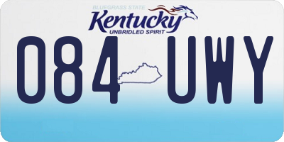 KY license plate 084UWY
