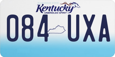 KY license plate 084UXA