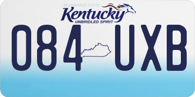 KY license plate 084UXB