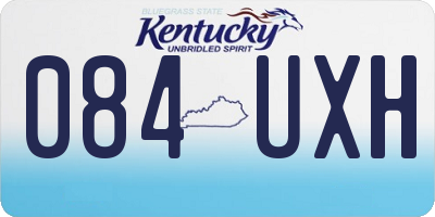 KY license plate 084UXH
