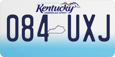 KY license plate 084UXJ