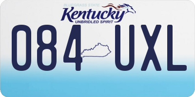 KY license plate 084UXL