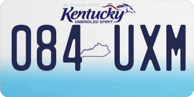 KY license plate 084UXM