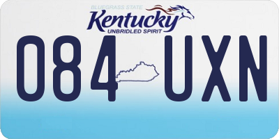 KY license plate 084UXN
