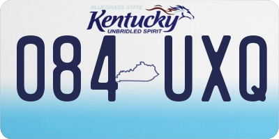 KY license plate 084UXQ