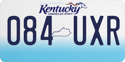KY license plate 084UXR