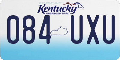 KY license plate 084UXU