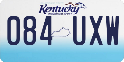 KY license plate 084UXW