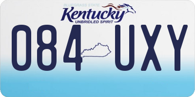 KY license plate 084UXY
