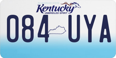 KY license plate 084UYA