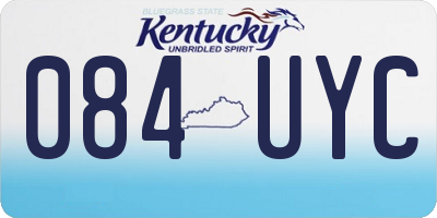 KY license plate 084UYC