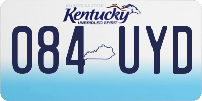 KY license plate 084UYD
