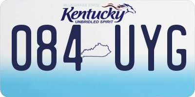 KY license plate 084UYG