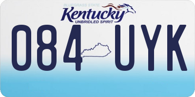 KY license plate 084UYK