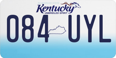 KY license plate 084UYL