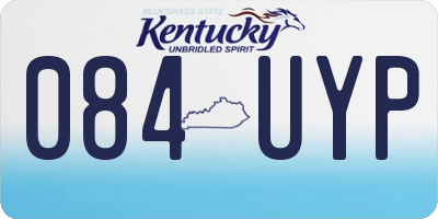 KY license plate 084UYP