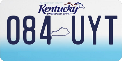 KY license plate 084UYT